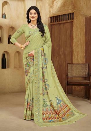 Picture of Gorgeous Crepe & Silk Tan Saree