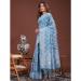 Picture of Beautiful Cotton & Linen Light Steel Blue Saree