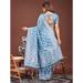 Picture of Beautiful Cotton & Linen Light Steel Blue Saree