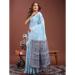 Picture of Gorgeous Cotton & Linen Light Steel Blue Saree