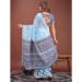 Picture of Gorgeous Cotton & Linen Light Steel Blue Saree