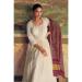 Picture of Georgette Ghost White Straight Cut Salwar Kameez
