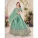 Picture of Comely Georgette Dark Sea Green Lehenga Choli