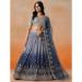 Picture of Lovely Georgette Steel Blue Lehenga Choli
