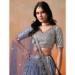Picture of Lovely Georgette Steel Blue Lehenga Choli