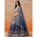 Picture of Lovely Georgette Steel Blue Lehenga Choli