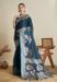 Picture of Stunning Satin & Silk Midnight Blue Saree