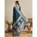 Picture of Stunning Satin & Silk Midnight Blue Saree
