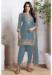 Picture of Georgette Slate Grey Straight Cut Salwar Kameez