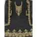 Picture of Well Formed Georgette Black Straight Cut Salwar Kameez
