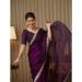Picture of Enticing Cotton & Organza Purple Saree
