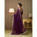 Picture of Enticing Cotton & Organza Purple Saree