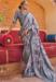 Picture of Fine Silk Light Slate Grey Saree