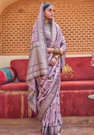 Picture of Statuesque Silk Plum Saree