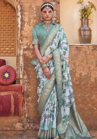 Picture of Charming Silk Dark Sea Green Saree