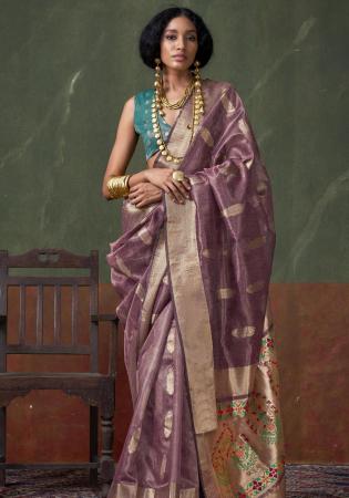 Picture of Charming Silk Rosy Brown Saree