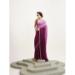 Picture of Alluring Satin Dark Magenta Saree