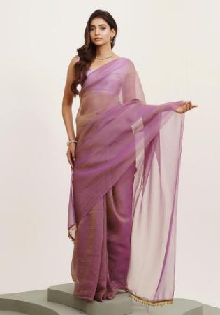 Picture of Bewitching Satin Indian Red Saree