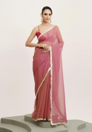Picture of Grand Satin Light Pink Saree