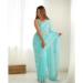 Picture of Statuesque Georgette Sky Blue Saree