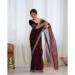 Picture of Excellent Net Saddle Brown Saree