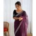 Picture of Beautiful Net Saddle Brown Saree