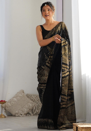 Picture of Classy Georgette Black Saree