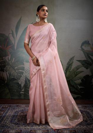 Picture of Good Looking Linen Rosy Brown Saree