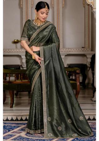 Picture of Radiant Crepe Sea Green Saree