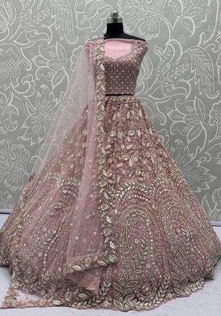 Picture of Wonderful Net Grey Lehenga Choli