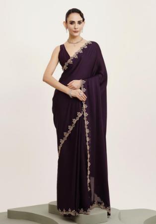 Picture of Admirable Silk Purple Saree