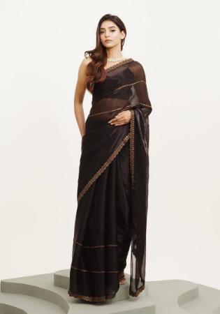 Picture of Pleasing Silk Black Saree
