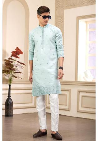 Picture of Wonderful Silk Lavender Kurtas