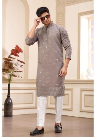 Picture of Grand Silk Rosy Brown Kurtas