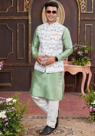 Picture of Beauteous Silk Dark Sea Green Kurtas