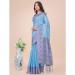 Picture of Alluring Linen & Silk Navy Blue Saree