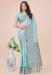 Picture of Stunning Linen & Silk Light Steel Blue Saree