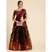 Picture of Sublime Silk Dark Olive Green Lehenga Choli