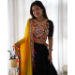 Picture of Comely Georgette Black Lehenga Choli