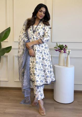 Picture of Splendid Cotton Azure Readymade Salwar Kameez