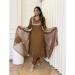 Picture of Admirable Cotton Brown Readymade Salwar Kameez