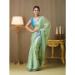 Picture of Shapely Chiffon & Satin & Silk Dark Sea Green Saree