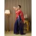 Picture of Wonderful Chiffon & Satin & Silk Navy Blue Saree