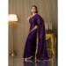 Picture of Resplendent Chiffon & Satin & Silk Purple Saree