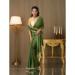 Picture of Chiffon & Satin & Silk Dark Olive Green Saree