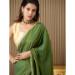 Picture of Chiffon & Satin & Silk Dark Olive Green Saree