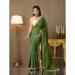 Picture of Chiffon & Satin & Silk Dark Olive Green Saree