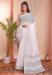Picture of Magnificent Cotton & Linen Ghost White Saree