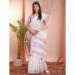 Picture of Delightful Cotton & Linen White Saree