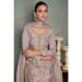 Picture of Comely Chiffon Silver Straight Cut Salwar Kameez